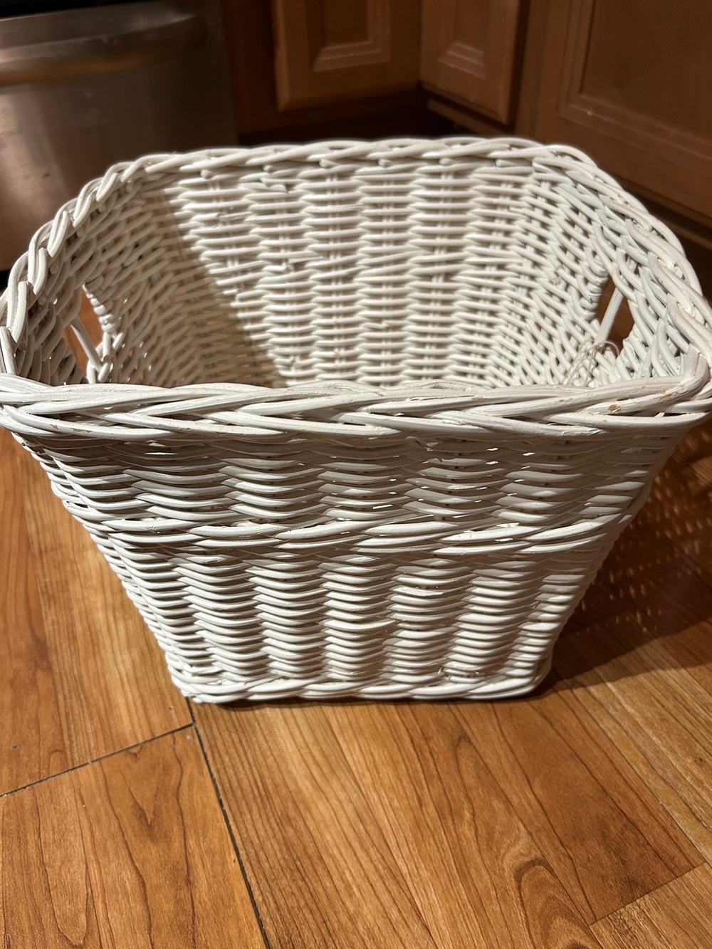 NWT Pottery Barn Kids White Wicker Basket